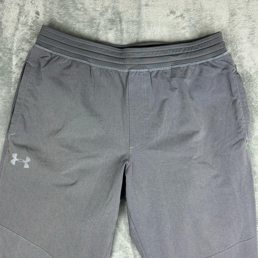 Under Armour Pants Mens XL Gray WG Woven Tapered Fitted Stretch Drawstring